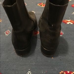 Vince black leather boots